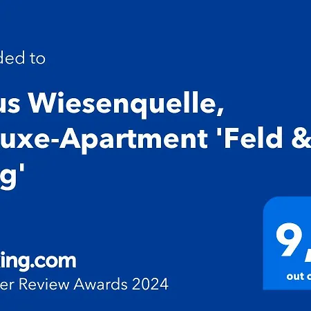 Haus Wiesenquelle, Deluxe-apartment 'feld & Berg' Appartamento